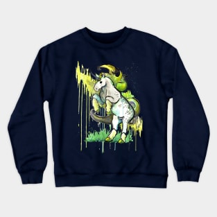 The Spattercorn - Paint Spatter Unicorn Art Crewneck Sweatshirt